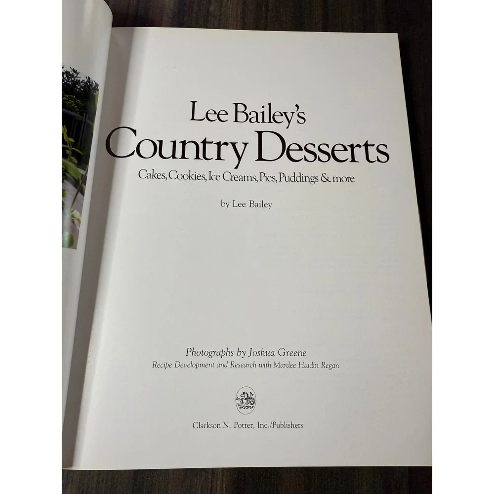 Lee Baileys Country‎ Desserts Cookbook Cakes Cookies Ice Creams Pies Puddings